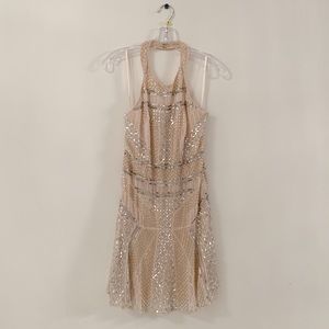 BCBG BEAUTIFUL BEADED PATTERN DRESS
